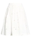 Msgm Woman Midi Skirt White Size 6 Cotton In White