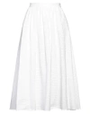 Msgm Cotton Midi Skirt In White