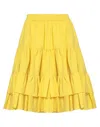 Msgm Midi Skirts In Yellow