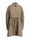 Msgm Woman Mini Dress Beige Size 6 Polyester