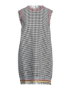 Msgm Woman Mini Dress Black Size 12 Viscose, Linen, Polyester, Cotton In Black