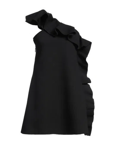 Msgm Woman Mini Dress Black Size 2 Polyester, Viscose, Elastane