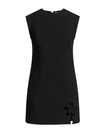 Msgm Woman Mini Dress Black Size 2 Polyester, Viscose, Elastane