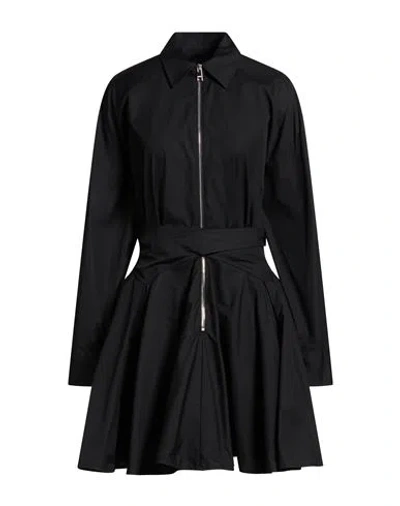 Msgm Woman Mini Dress Black Size 4 Cotton