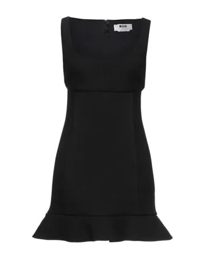 Msgm Woman Mini Dress Black Size 4 Polyamide