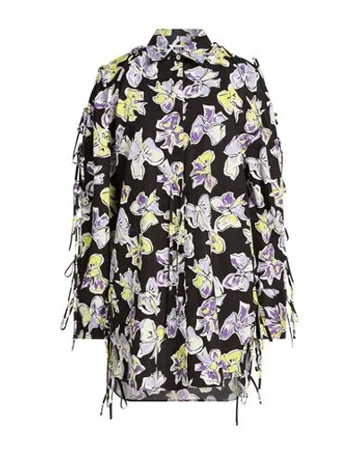 Msgm Woman Mini Dress Black Size 6 Cotton