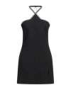 Msgm Woman Mini Dress Black Size 6 Polyester, Viscose, Elastane In Black