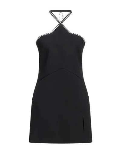 Msgm Woman Mini Dress Black Size 6 Polyester, Viscose, Elastane