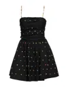 Msgm Woman Mini Dress Black Size 8 Cotton, Glass