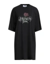 Msgm Woman Mini Dress Black Size L Cotton In Black