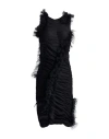 Msgm Woman Mini Dress Black Size S Cotton In Black