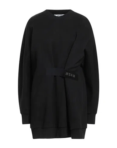 Msgm Woman Mini Dress Black Size S Cotton