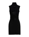 Msgm Woman Mini Dress Black Size S Viscose, Polyamide, Merino Wool In Black
