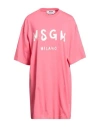 Msgm Woman Mini Dress Fuchsia Size S Cotton In Pink