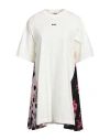 Msgm Woman Mini Dress Cream Size S Cotton In White