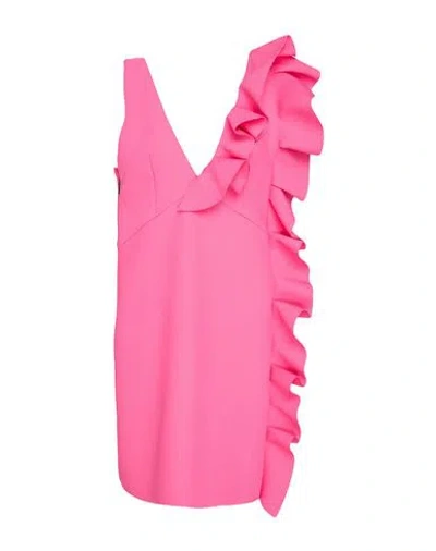 Msgm Woman Mini Dress Fuchsia Size 2 Polyester, Viscose, Elastane In Pink