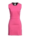 Msgm Cutout Mini Dress Front Slit In Pink