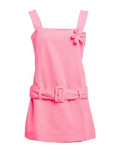 Msgm Woman Mini Dress Fuchsia Size 4 Polyester, Polyamide, Acrylic, Cotton In Pink