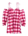 Msgm Woman Mini Dress Fuchsia Size 6 Cotton In Pink