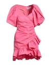 Msgm Woman Mini Dress Fuchsia Size 8 Polyester In Pink