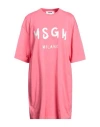 Msgm Woman Mini Dress Fuchsia Size S Cotton In Pink