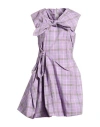 Msgm Woman Mini Dress Lilac Size 6 Cotton, Polyester In Purple