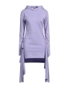 Msgm Woman Mini Dress Lilac Size S Cotton In Purple