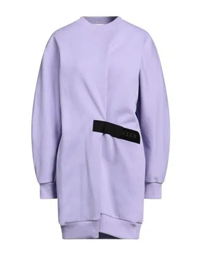 Msgm Woman Mini Dress Lilac Size S Cotton In Purple