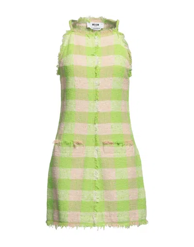 Msgm Short Dresses In Green