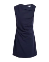 Msgm Woman Mini Dress Navy Size 8 Viscose, Polyester, Elastane In Black