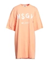 Msgm Woman Mini Dress Orange Size Xl Cotton In Pink
