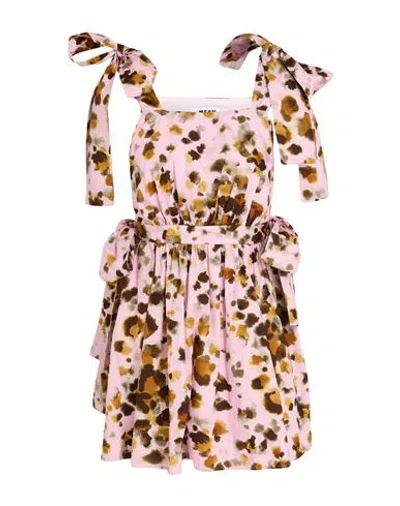 Msgm Woman Mini Dress Pink Size 4 Cotton