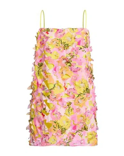 Msgm Woman Mini Dress Pink Size 4 Cotton