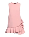 Msgm Woman Mini Dress Pink Size 4 Polyester, Viscose, Elastane In Pink