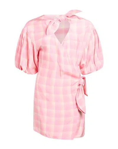 Msgm Woman Mini Dress Pink Size 4 Viscose