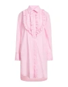 Msgm Woman Mini Dress Pink Size 8 Cotton