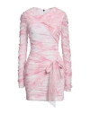 Msgm Woman Mini Dress Pink Size 8 Polyamide, Elastane In Pink
