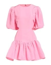 Msgm Ruffled Cutout Minidress In Pink