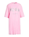 Msgm Woman Mini Dress Pink Size L Cotton In Pink