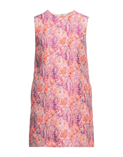 Msgm Short Dresses In Purple