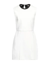 Msgm Woman Mini Dress White Size 8 Viscose, Polyamide, Elastane In White