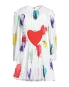 Msgm Woman Short Dress White Size 6 Viscose In White