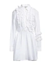 Msgm Woman Mini Dress White Size 6 Cotton