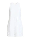 Msgm Woman Mini Dress White Size 6 Polyester, Elastane