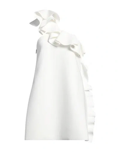 Msgm Woman Mini Dress White Size 6 Polyester, Viscose, Elastane In White