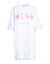 Msgm T-shirt Dress With Print In White