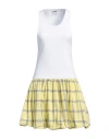 Msgm Woman Mini Dress White Size Xl Cotton, Elastane, Polyester In White