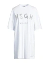 Msgm Woman Mini Dress White Size Xs Cotton