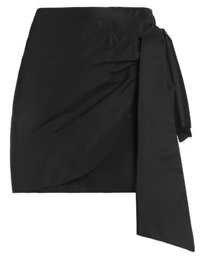 Msgm Woman Mini Skirt Black Size 10 Polyester