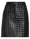 Msgm Woman Mini Skirt Black Size 8 Polyester, Elastane, Polyurethane